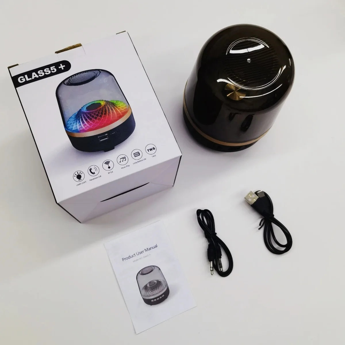 Portable Wireless Soundbar Bluetooth 5.3 Home Theater Speaker Subwoofer Hi-Fi Acoustic Breathing Lamp for Android IOS