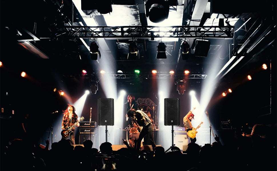 PRORECK DELTA 10 1800W Bluetooth PA Speaker System with 4-Channel Powered Mixer 10-Inch Passive for DJ Bands Karaoke Live Events