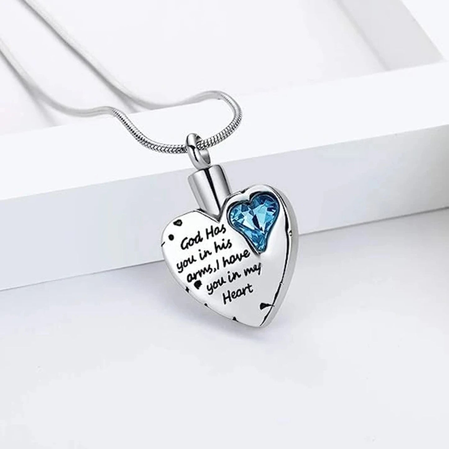 Heart Cremation Jewelry  Ashes Urn Necklace with 12Color Birthstones Ash Necklace Memorial Cremation Necklaces  Women