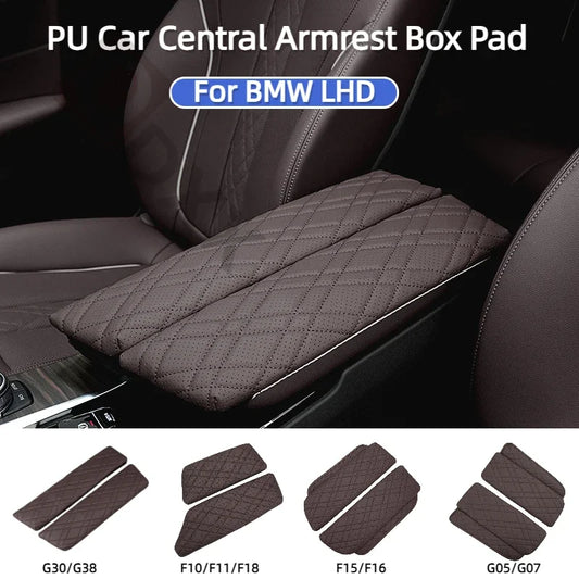 2PCS Car Central Armrest Box Console Cover Auto Styling Accessory For BMW Series5 G30 G38 F10 F11 F18 F15 F16 G05 G07 X5X6X7 LHD