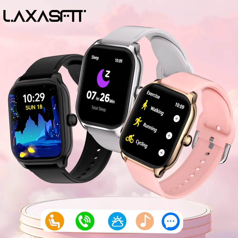 LAXASFIT2025 New Fashion Smart Watch 2.01 inch HD Women Sports Fitness Watch Health Monitoring Men Smart Watch Ladies Bracelet