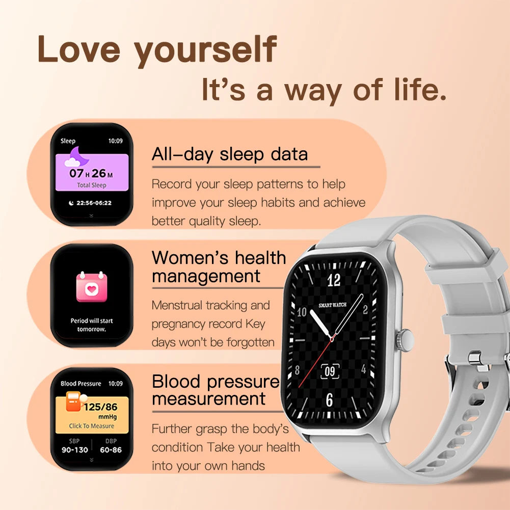 OLEVS 8205 Smart Sports Watch Bluetooth Voice Assistant Smart Multiple Sports Scenarios Health Management Smart Men Women Watche