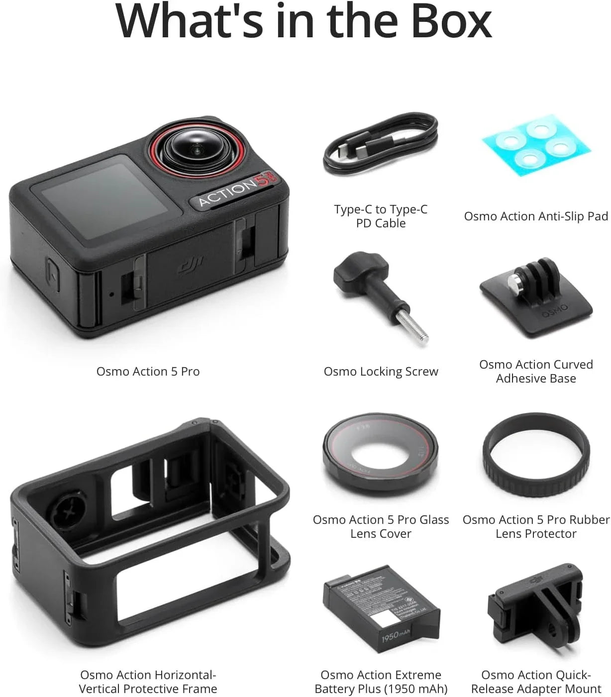 Osmo Action 5 Pro Combo, Waterproof Action Camera with 1/1.3Sensor, 4K/120fps Video, Subject Tracking, Dual OLED Touchscreens,4K