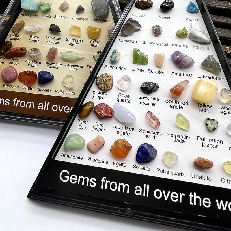 36pcs Gemstone Quartz Crystal Chakra Healing Stones And Crystals Set Hexagon Rose Quartz Gems For Medication Bedroom Decor