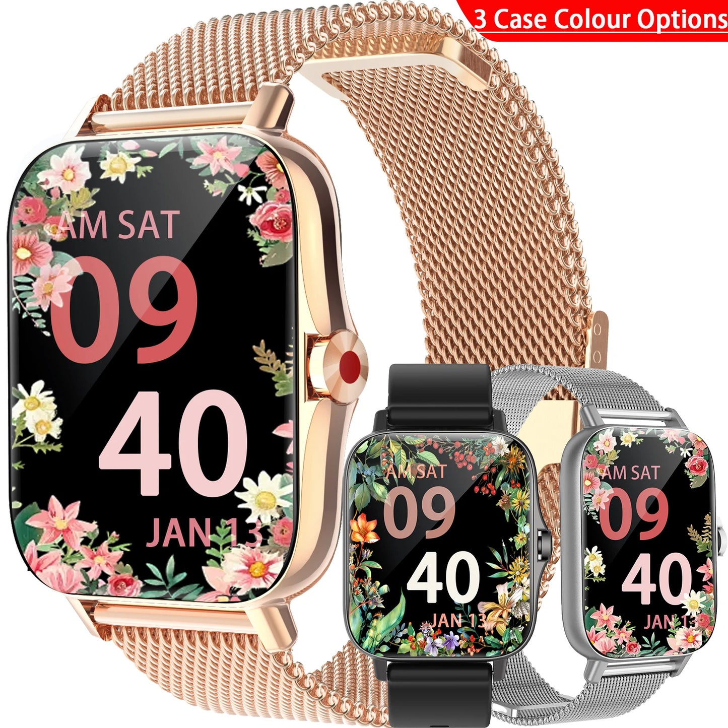 1.69" Touchscreen Smartwatch | Wireless Calls Watch, Fitness Tracker for iPhone/Android, Sports Watch, Great Gift for Family