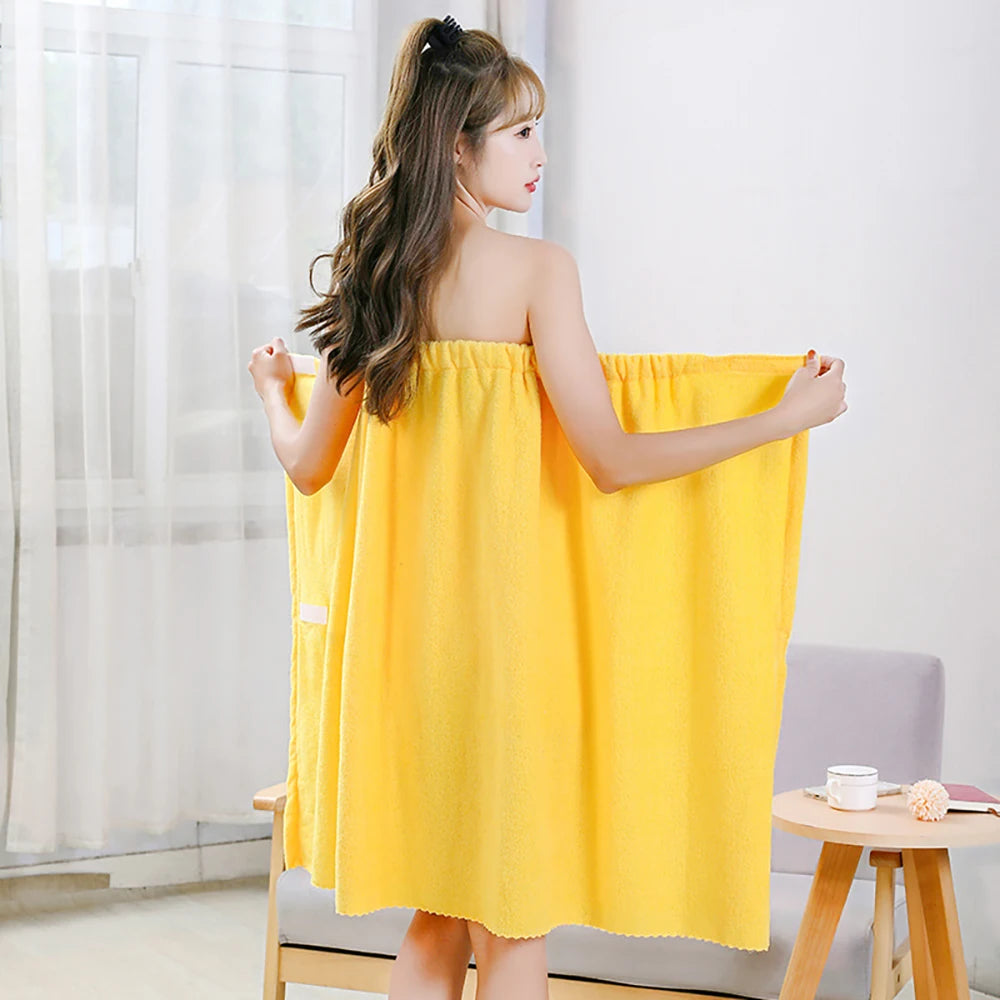 Womens Bath Towels Girls Wearable  Fast Drying Bathing Beach Spa Bathrobes Wash Clothing Shower Bath And Gym Towel Bath robe
