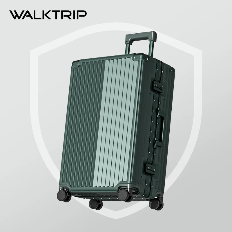 Fashionable PC aluminum frame luggage for women, 20/22/24/26/28 inches, boarding case, trolley travel bag, men's password case