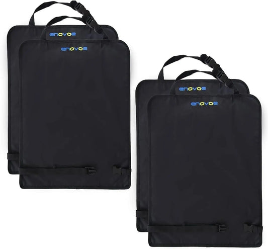 4-Pack Kids Car Seat Protectors - Waterproof, Adjustable Straps, 18"x24", Prevents Mud & Scratches