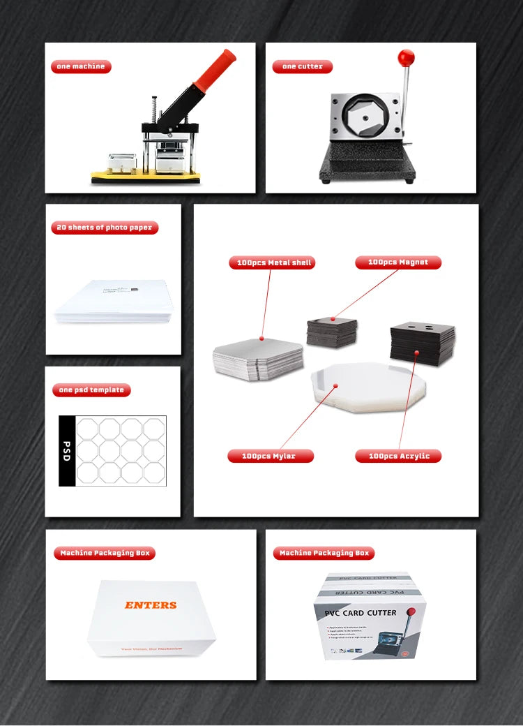 2026 Custom DIY 50x50 Magnetic Button Photo Fridge Magnet Making Machine