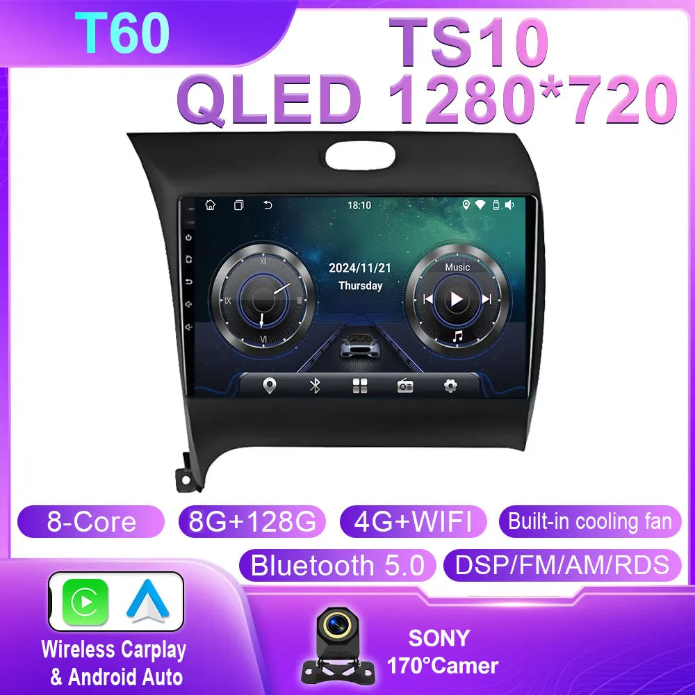 Android 14 For Kia Cerato 3 K3 Forte 2013 2014 2015 2016 2017 2018 Car Auto Radio Multimedia Player Navigation GPS NO 2din DVD