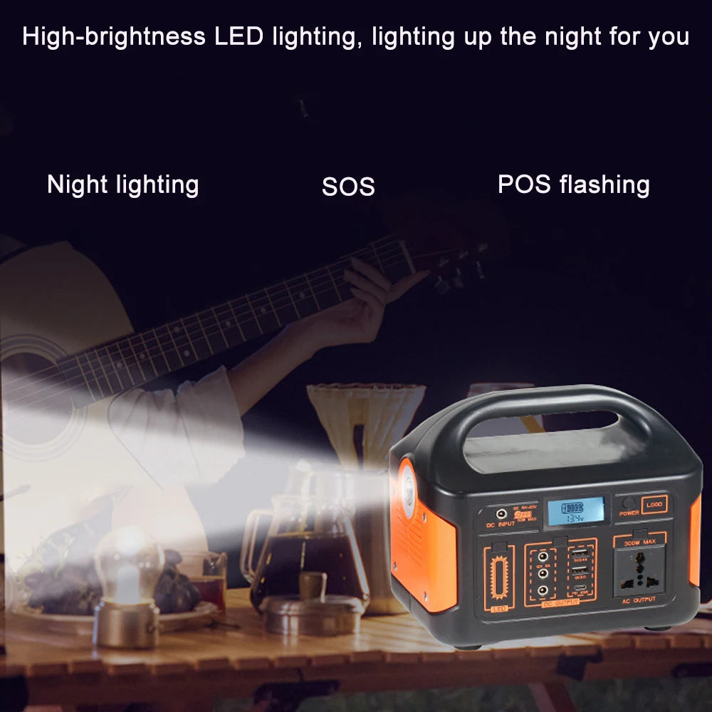 Gaiaray 500W 300W Portable Power Station AC 110V Solar Generator LiFePO4 Battery UPS Emergency Charging Station For Camping Home