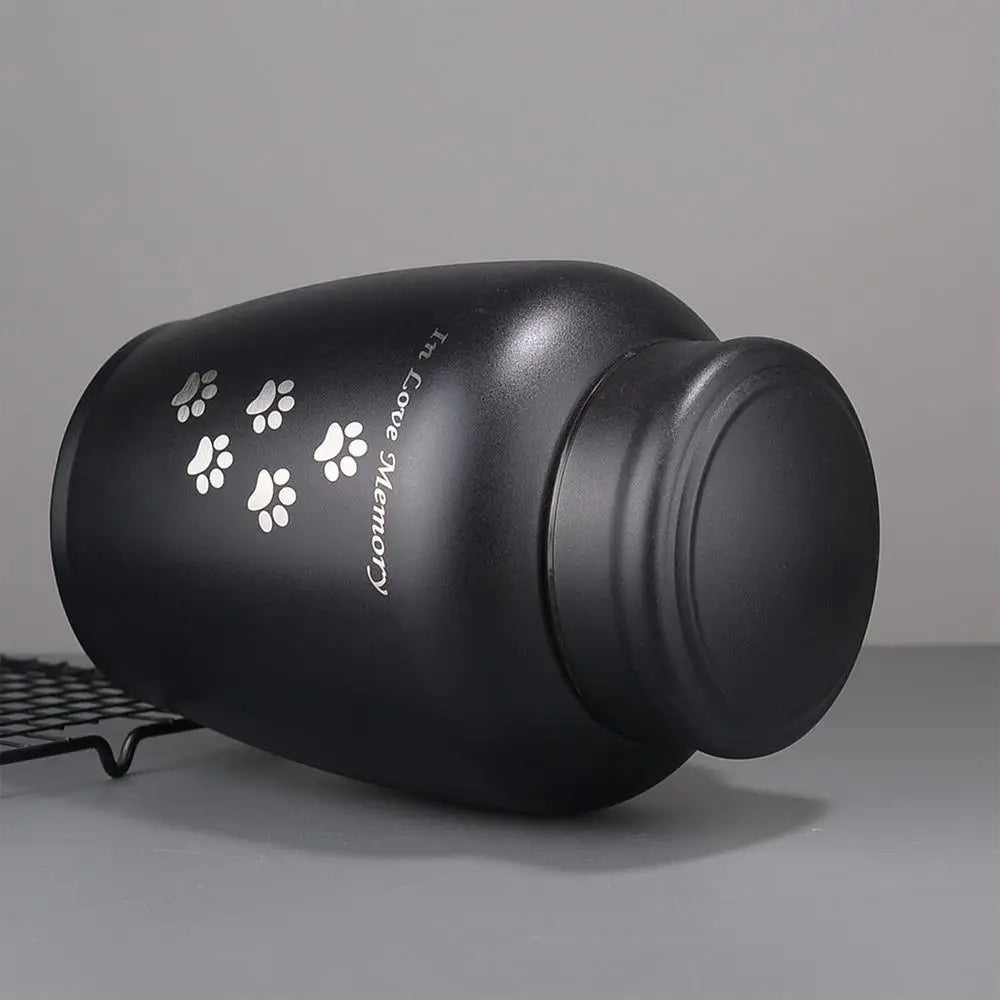 Metal Dog Urn Cat Ashes Stainless Steel Pets Urn Puppy Cremation Box Dogs Funerary Container Pets Memorial Funerary Supplies