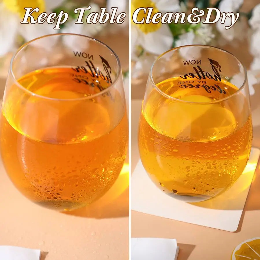 400 Pcs Disposable Paper Bar Coasters Bulk, 4 Inch Cardboard Coasters Square Blank for Drinks DIY Crafts Wedding White