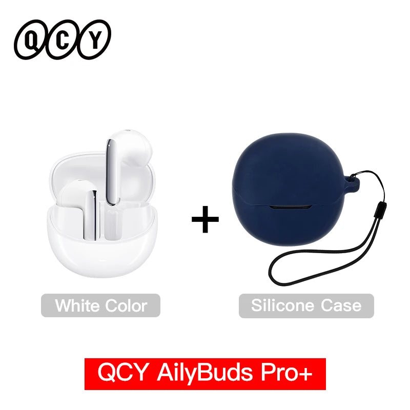 QCY HT10 AilyBuds Pro+ ANC Wireless Earphones Hi-Res Audio with LDAC 6 Mic AI HD Call Headset Bluetooth 5.3 Dual Connect Earbuds