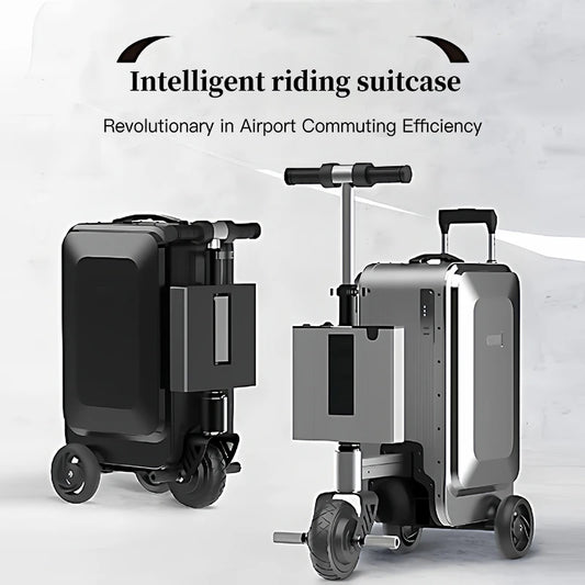 16km extendable 20-inch carry-on compatible remote-controlled rideable electric suitcase