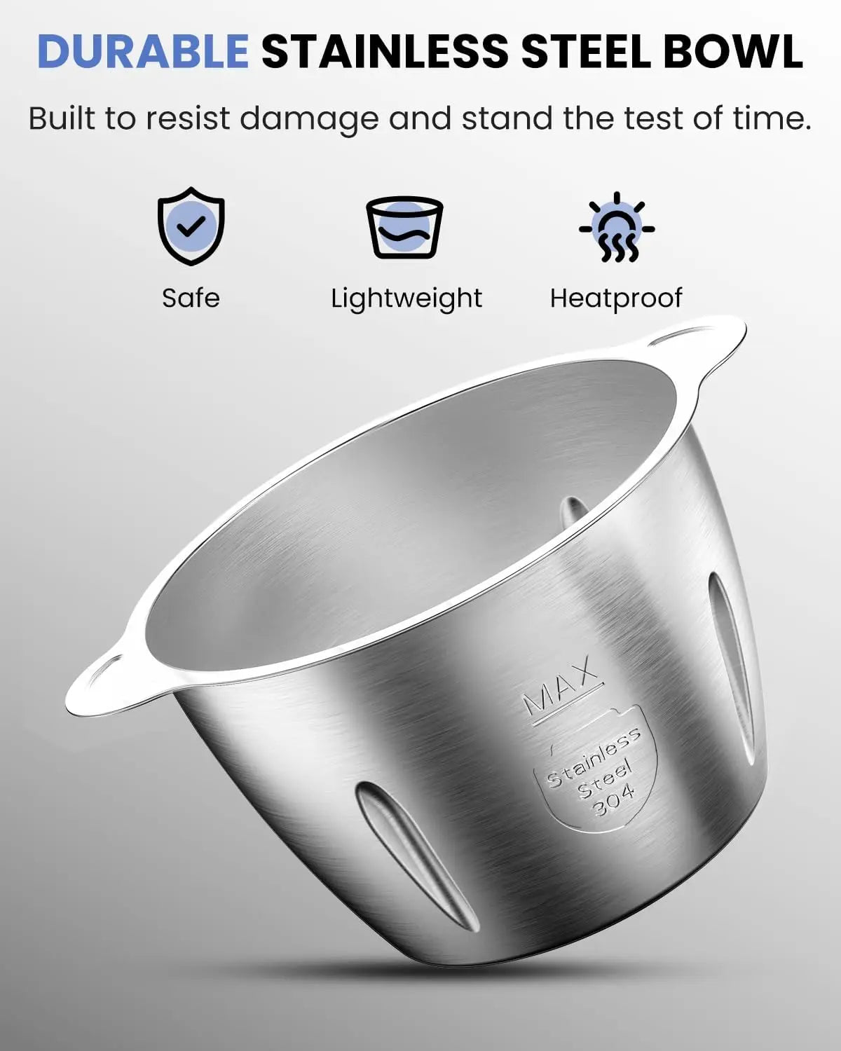 Food Processor Small, 10 Cup Food Chopper with Container, 2.3L 600W Electric Meat Grinder for Home Use, StainlSteel Mini Food
