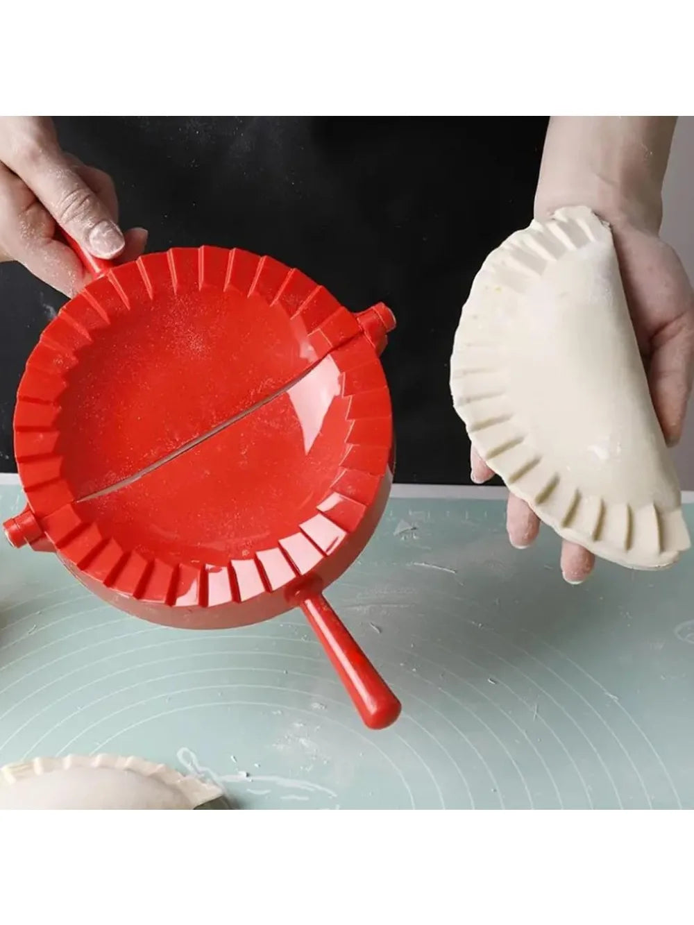 6" Empanada Maker Press – 2-in-1 Cutter & Sealer for Dumplings, Ravioli, Calzone & More