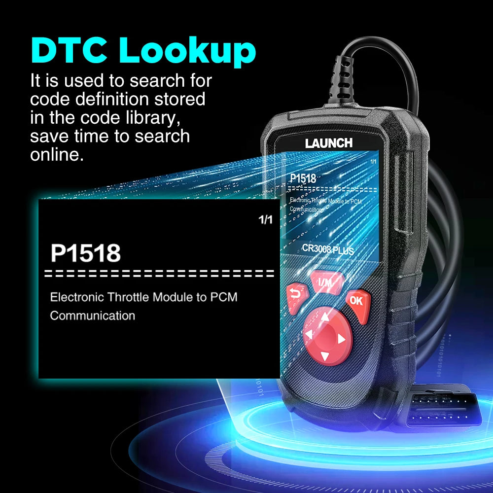 LAUNCH X431 CR3008 Plus Full OBD2 Diagnostic Tool Support Engine Battery Diagnostic OBD2 Scanner Free Update Online PK KW850