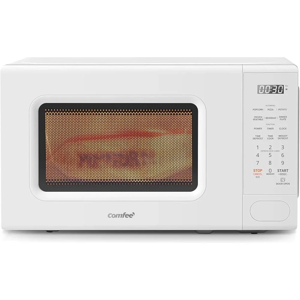 XMSJ Retro Microwave 700W Countertop With Multi Stage Cooking
