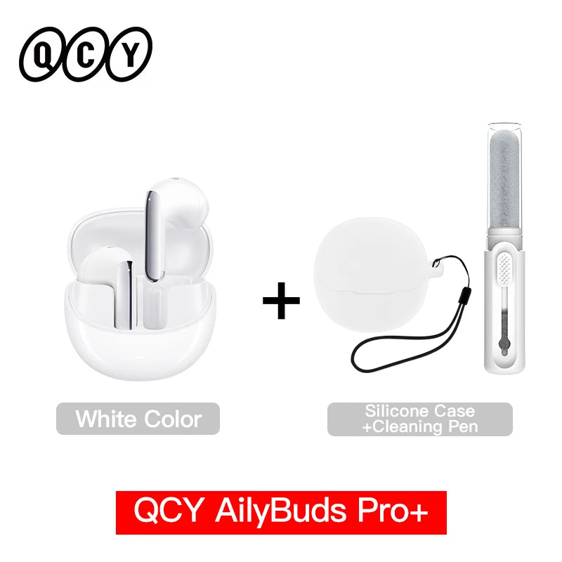 QCY HT10 AilyBuds Pro+ ANC Wireless Earphones Hi-Res Audio with LDAC 6 Mic AI HD Call Headset Bluetooth 5.3 Dual Connect Earbuds