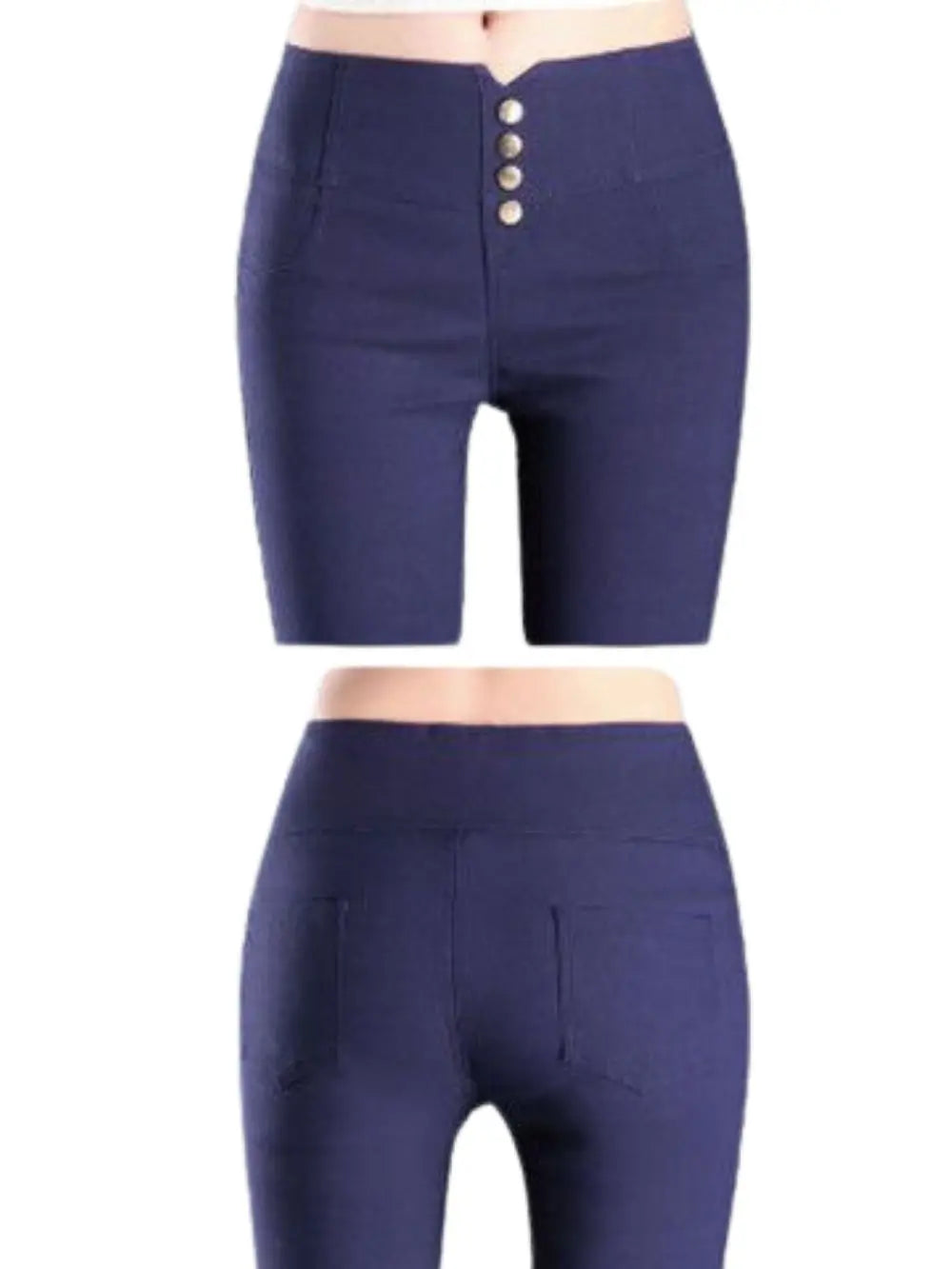 Button Fly Pants for Women Super Stretch Comfort High Waist High Rise Skinny Jeans Tapered Leg Butt Lift  Pant ouc309