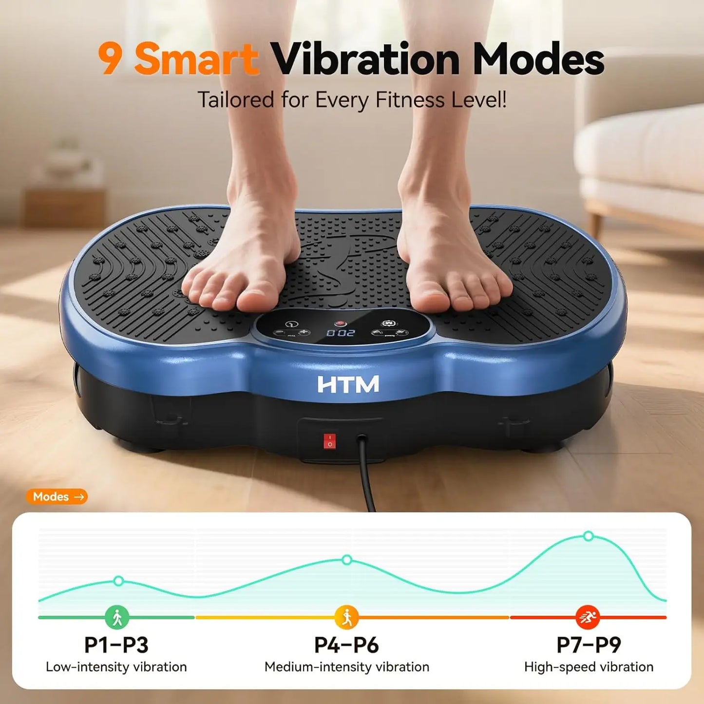 Vibration Plate Weight Loss Machine 120 Speed Levels Calorie Tracking for Home Gym Fat Burner Whole Body Shaker Muscle Toning
