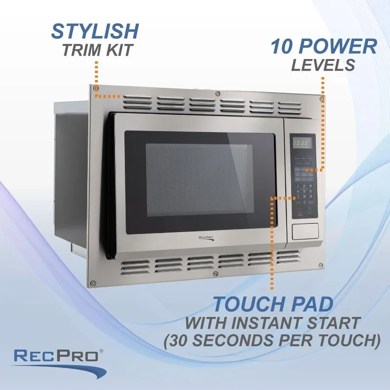 RecPro RV Convection Microwave Stainless Steel 1.1 cu. ft.  120V ，Microwave ， Appliances
