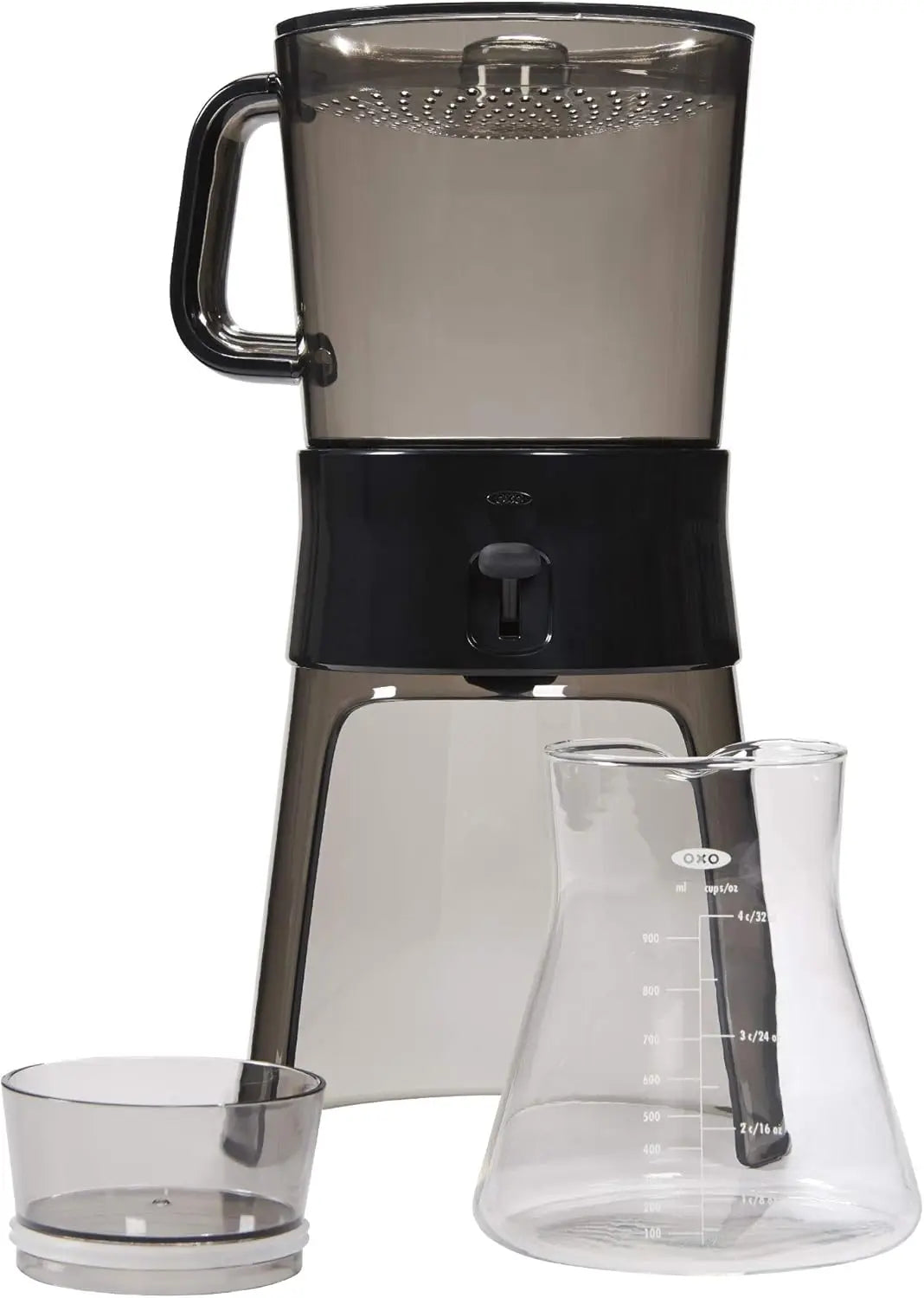 32 oz Stainless Steel Cold Brew Coffee Maker with Built-in Filter and Easy-Pour Spout for Fresh, Bitter-Free Brew