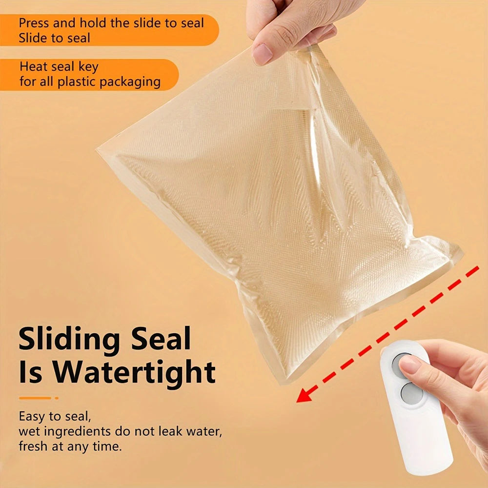 2 pcs Mini Snacks Bag Sealer, Rechargeable 2 in 1 Bag Heat Sealer with Cutter for Chip, Plastic Bag Re-sealer Keep Food Fresh