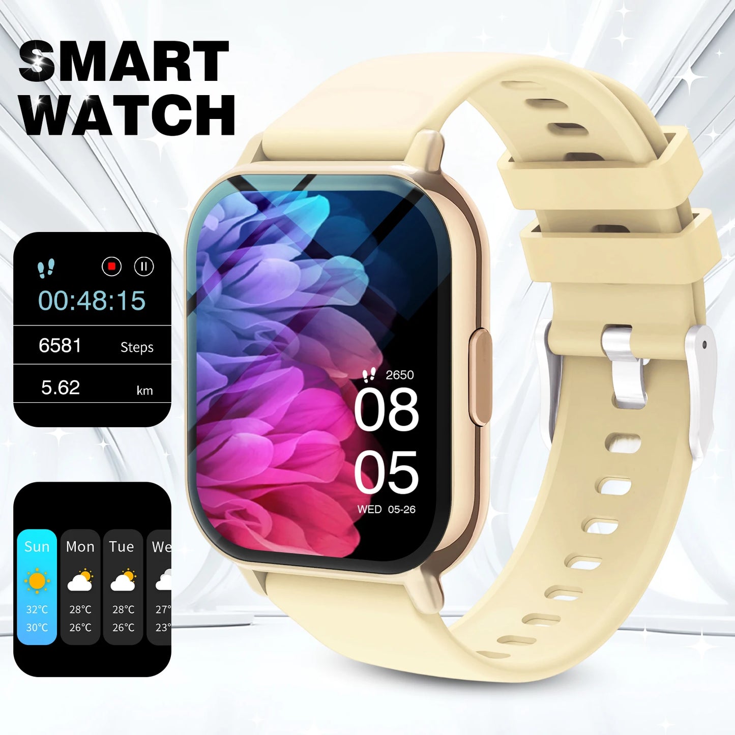 New Smart Watch 2025 Military Men Outdoor Sports Fitness Tracker Health Monitoring 1.81Inch Bluetooth Call Smartwatch