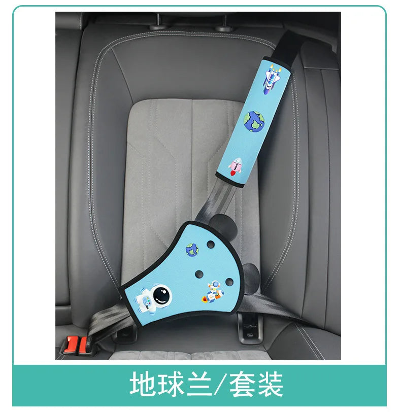 Car Child Seat Belt, Seat Shoulder Cover Holder, Seat Belt Protective Cover, Child Neck Limiter, Belly Protection