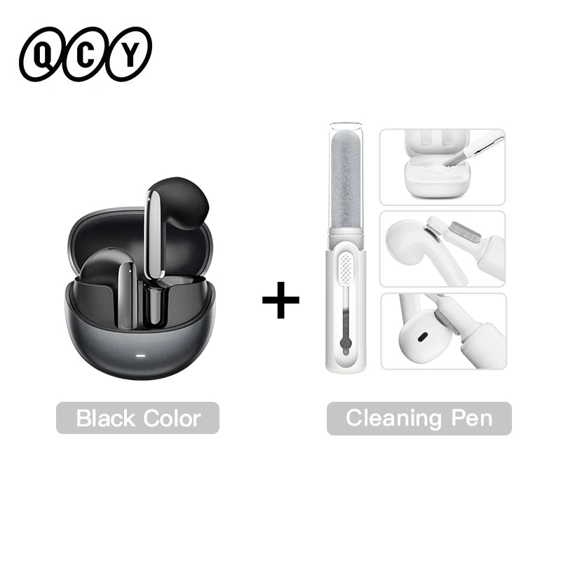 QCY HT10 AilyBuds Pro+ ANC Wireless Earphones Hi-Res Audio with LDAC 6 Mic AI HD Call Headset Bluetooth 5.3 Dual Connect Earbuds