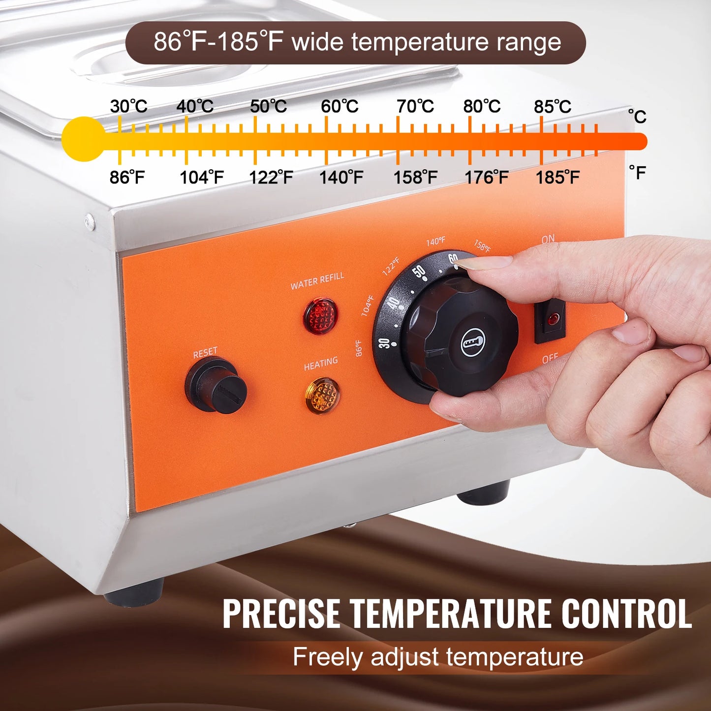 SucceBuy Double Cylinder Electric Chocolate Tempering Machine