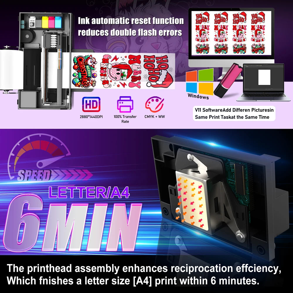 Direct To Film DTF Printer For Epson L805 Clothes Printing