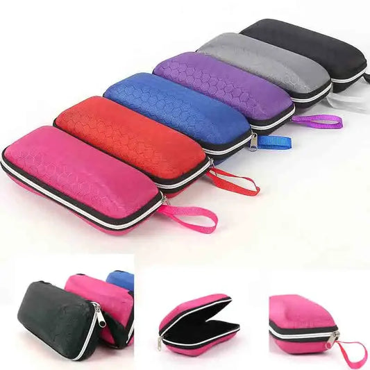 New Honeycomb Zipper Glasses Case portable Sunglasses Case Zipper Bag Hard Eye Glasses Case Glasses  box Urn Urn necklace