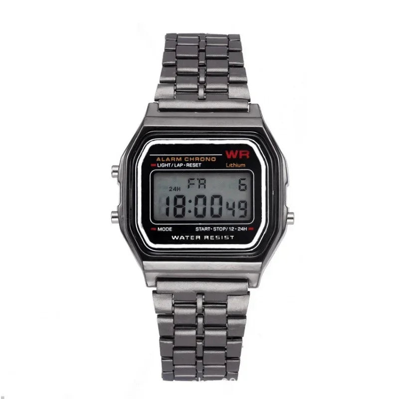 New Women Men Unisex Watch Gold Black Vintage LED Digital Sports Military Wristwatches LED Electronic Digital Present Gift Male