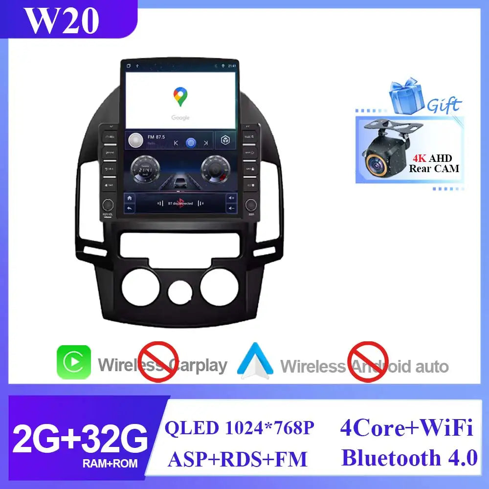 9.7 INCH Car Radio For Hyundai I30 2006 2007 2008 2009 2010 2011 Multimedia Android 14 4G WIFI No DVD Player 2 Din Carplay BT