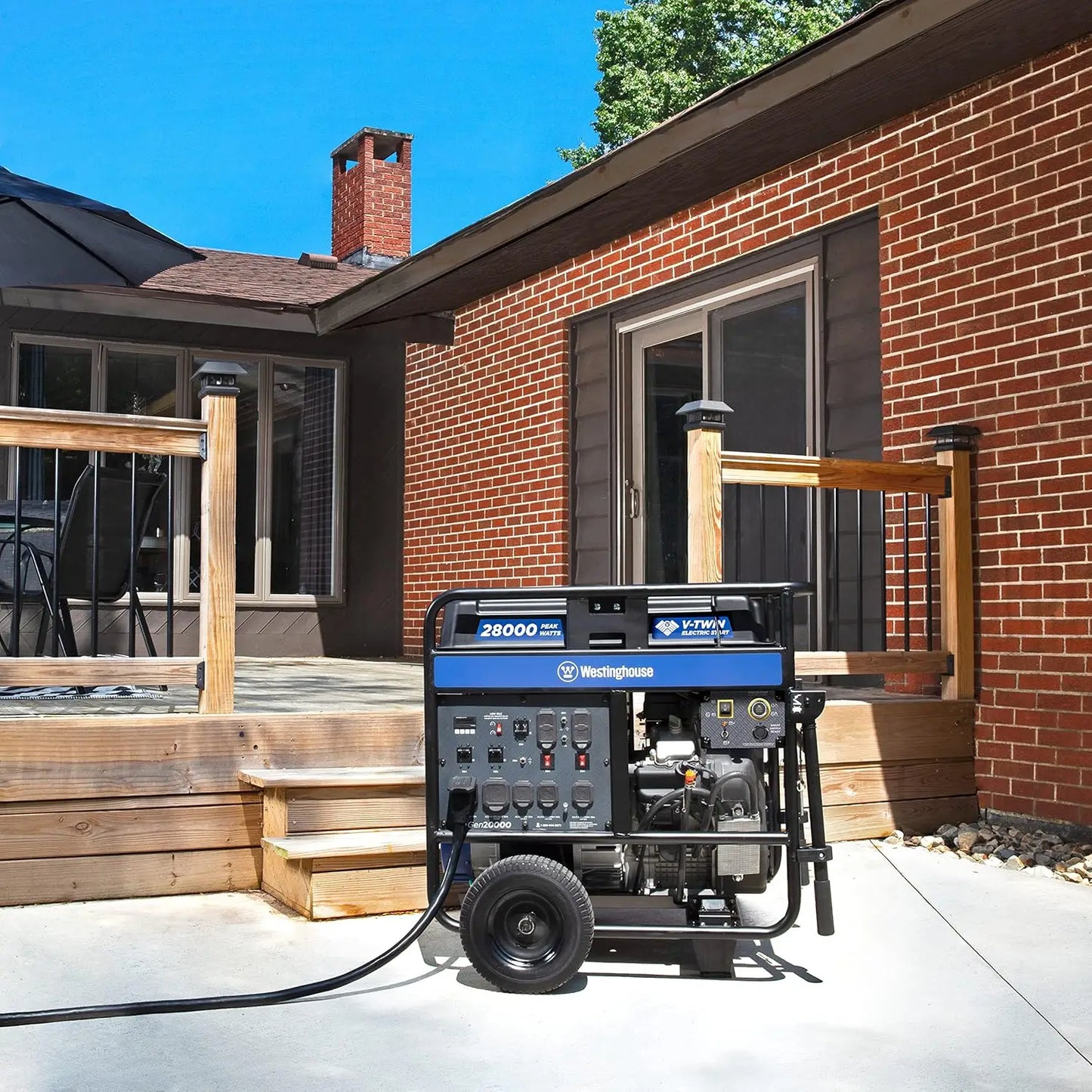 XMSJ 28000 Peak Watt Portable Home Backup Generator Electric Start