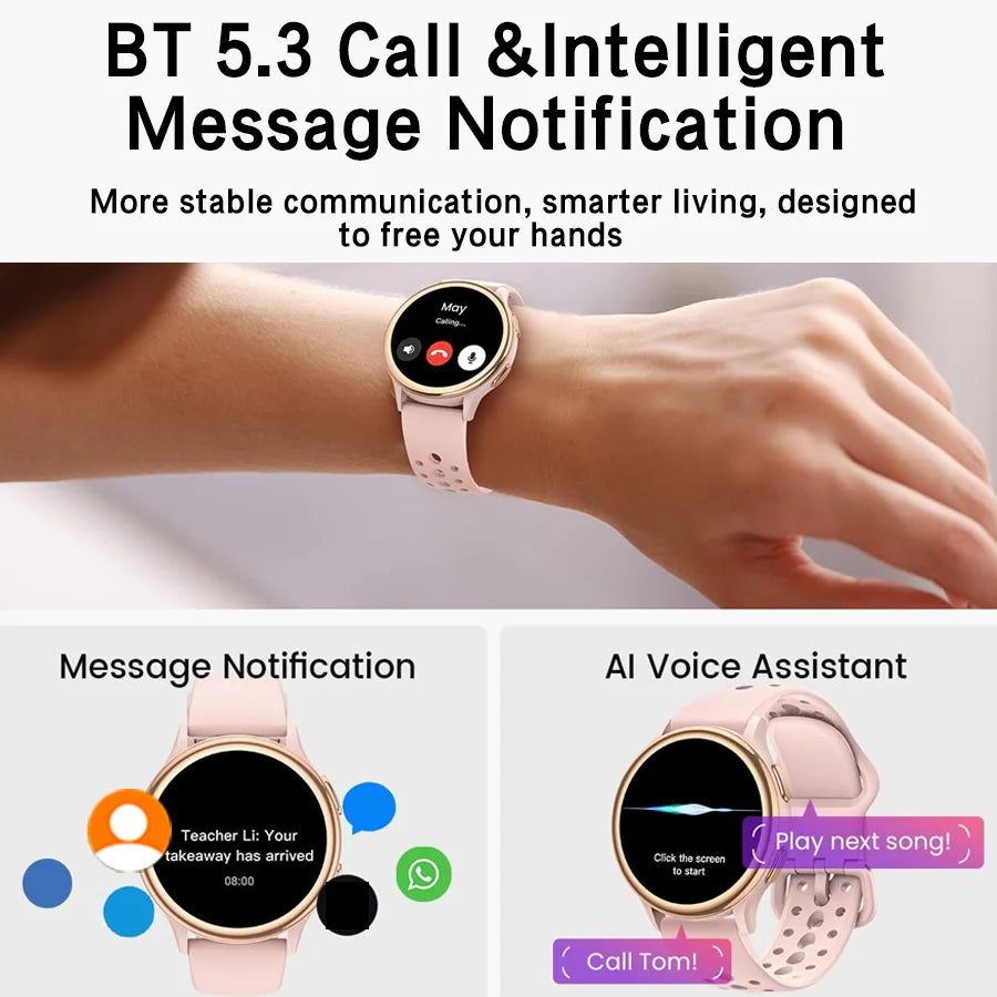 Women's smartwatch, ultra-clear screen activity tracker for iPhone/Android, more than 110 sports modes，purple