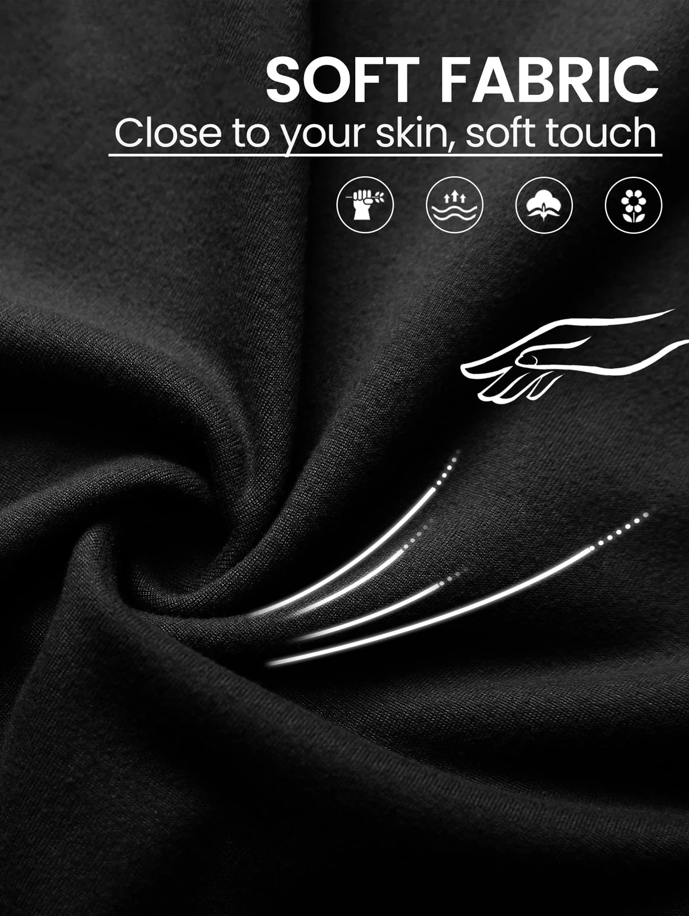 Soft Black Pajama Pants for Women, Wide Leg Comfy Casual Lounge Yoga Capri Pants 30''