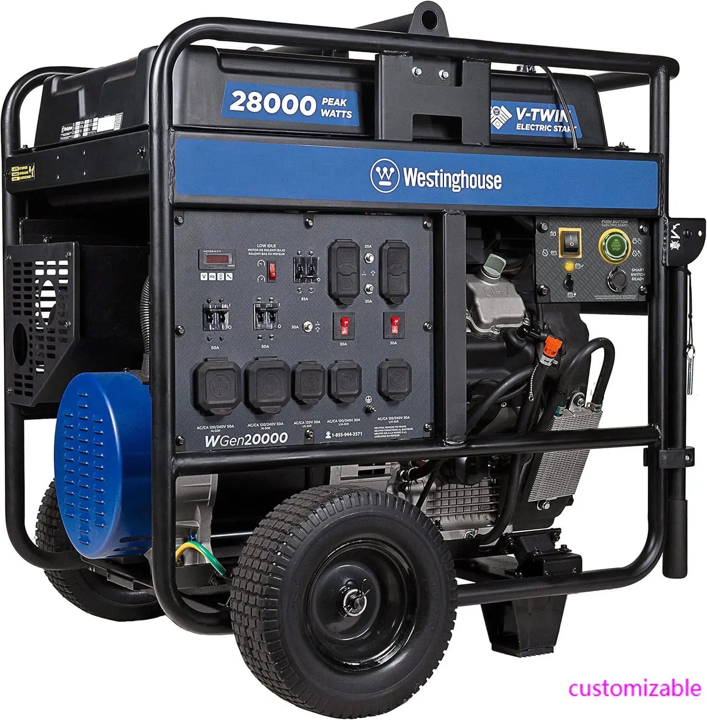 XMSJ 28000 Peak Watt Portable Home Backup Generator Electric Start