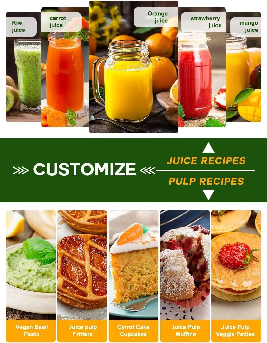 Juicer Machine, 1200W Juicer with 3' Feed Chute for Whole Fruits and Veg, Dual Speeds Centrifugal Juice Extractor, High Juice