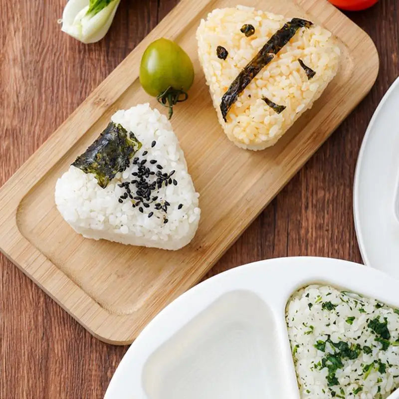 Onigiri Mould 6 Grids Japanese Onigiri Maker Japanese Sushi Making Kit Sushi mold Plastic Triangle Rice Ball Sushi Making Tool