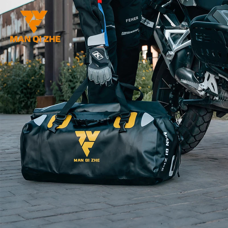 FEHER Motorcycle Tail Bag Expandable 40L & 60L Large Capacity Tear-resistant Waterproof Riding Seat Bags for Motorcycle Travel