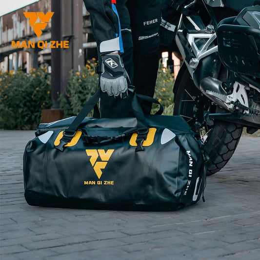 FEHER Motorcycle Tail Bag Expandable 40L & 60L Large Capacity Tear-resistant Waterproof Riding Seat Bags for Motorcycle Travel