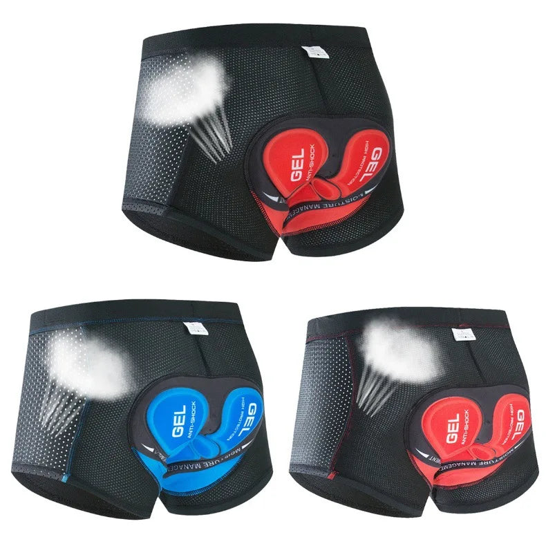 2025 Cycling Shorts Men/Women 5D Shockproof Gel Pad MTB/Road Bike Shorts, Breathable Mesh & Anti-Chafing Design Elastic Waist