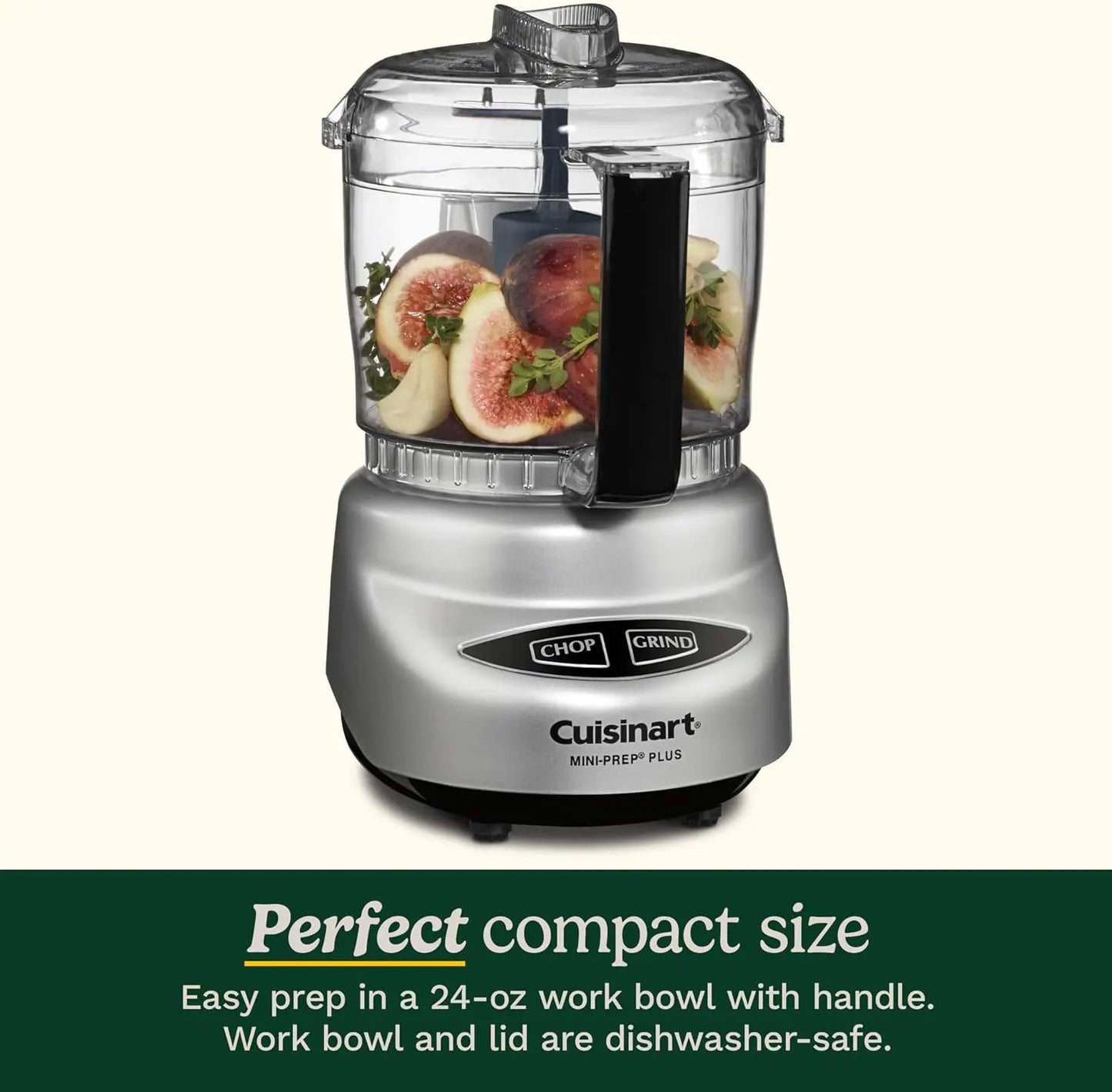 Mini-Prep Plus Food Processor, 24-Ounce Mini Food Processor to Chop Herbs, Vegetables, and Hard Cheese, 24-Ounce Work Bowl