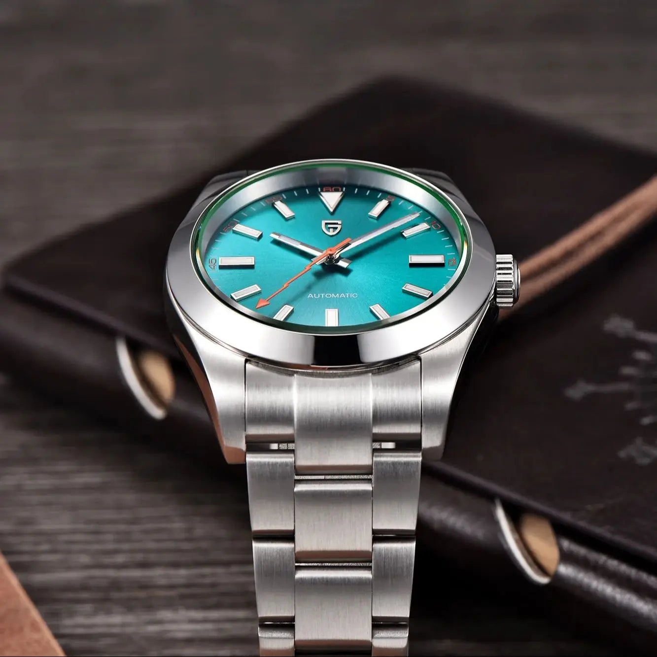 PAGANI DESIGN 2025 New Green Glass Men's Mechanical Watches Automatic Watch Men AR Sapphire crystal Stainless steel Wristwatch