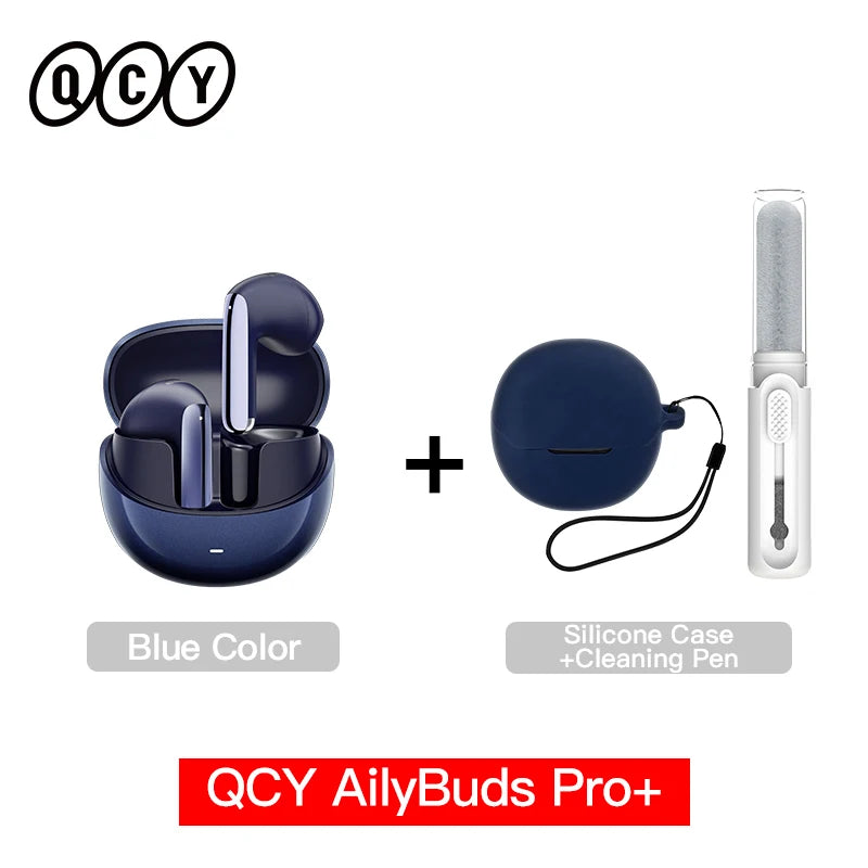 QCY HT10 AilyBuds Pro+ ANC Wireless Earphones Hi-Res Audio with LDAC 6 Mic AI HD Call Headset Bluetooth 5.3 Dual Connect Earbuds