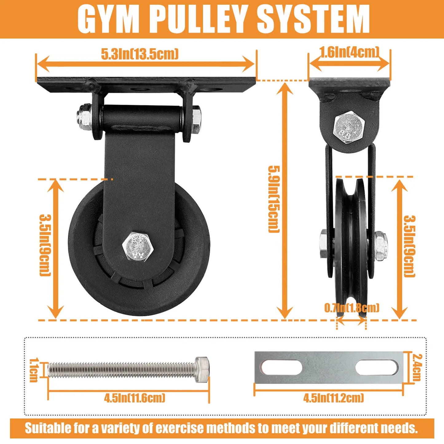 Upgraded Cable Pulley System, LAT Pull Down Machine for Home Gym Equipment,System for Strength Training Power Cages, Power Racks
